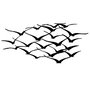 Wallity Herd Of Birds Escultura de Pared de Metal Negro